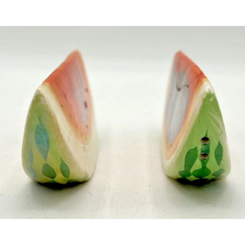 Vintage Retro Salt and Pepper Shakers Watermelon Slices Made In Japan U260/6